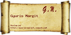Gyuris Margit névjegykártya
